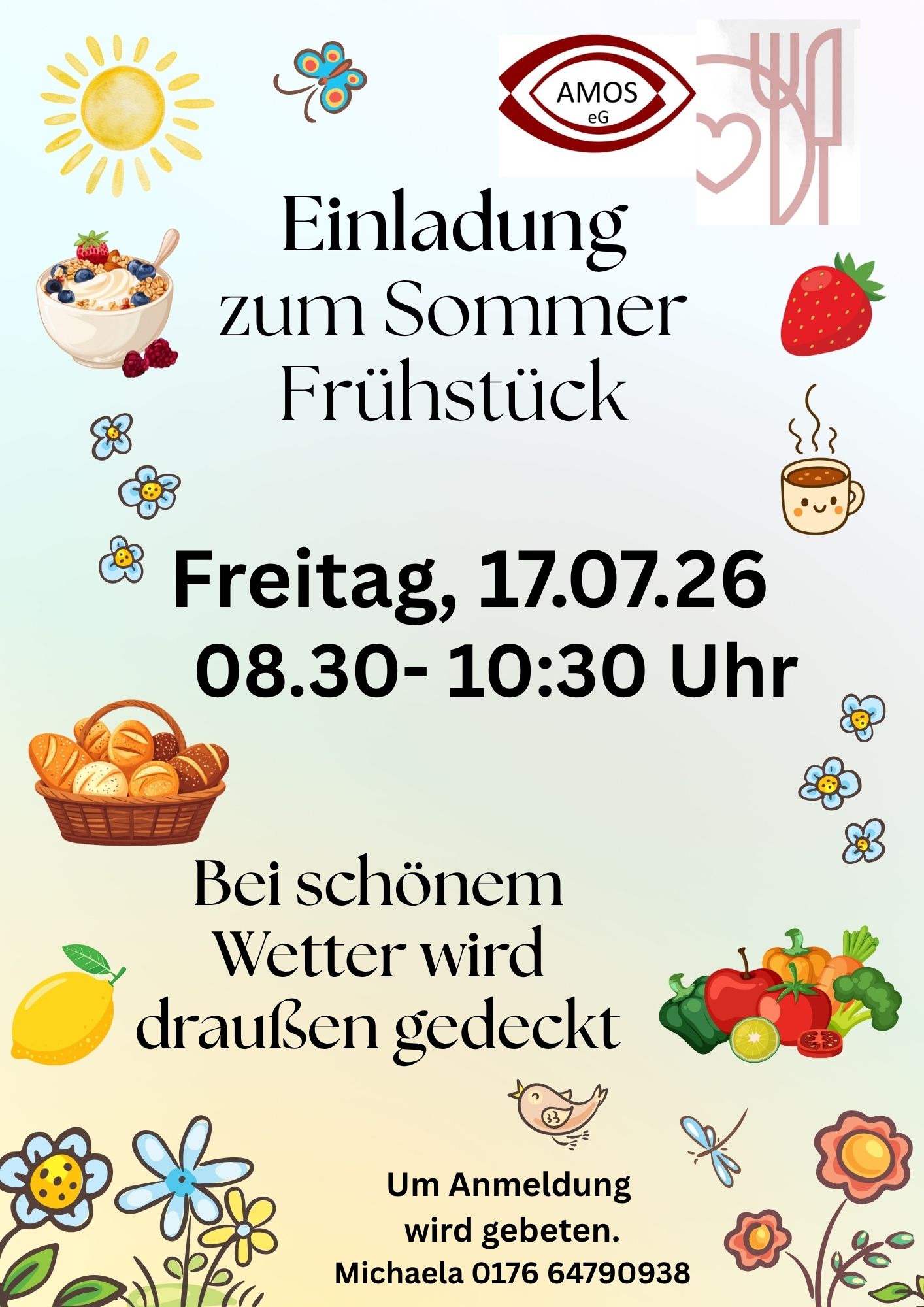 Einladung zum Sommer Frühstück